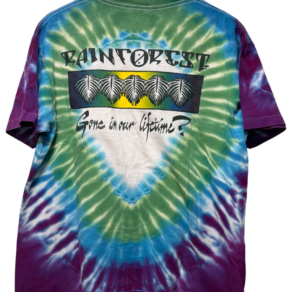 Vintage 1989 Grateful Dead  Rainforest Panther T Shirt Tye Dye Mens L USA MADE - Picture 6 of 9